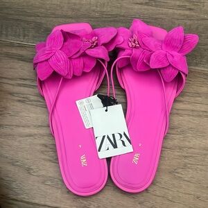 Fuchsia Floral Flats